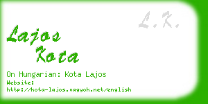 lajos kota business card